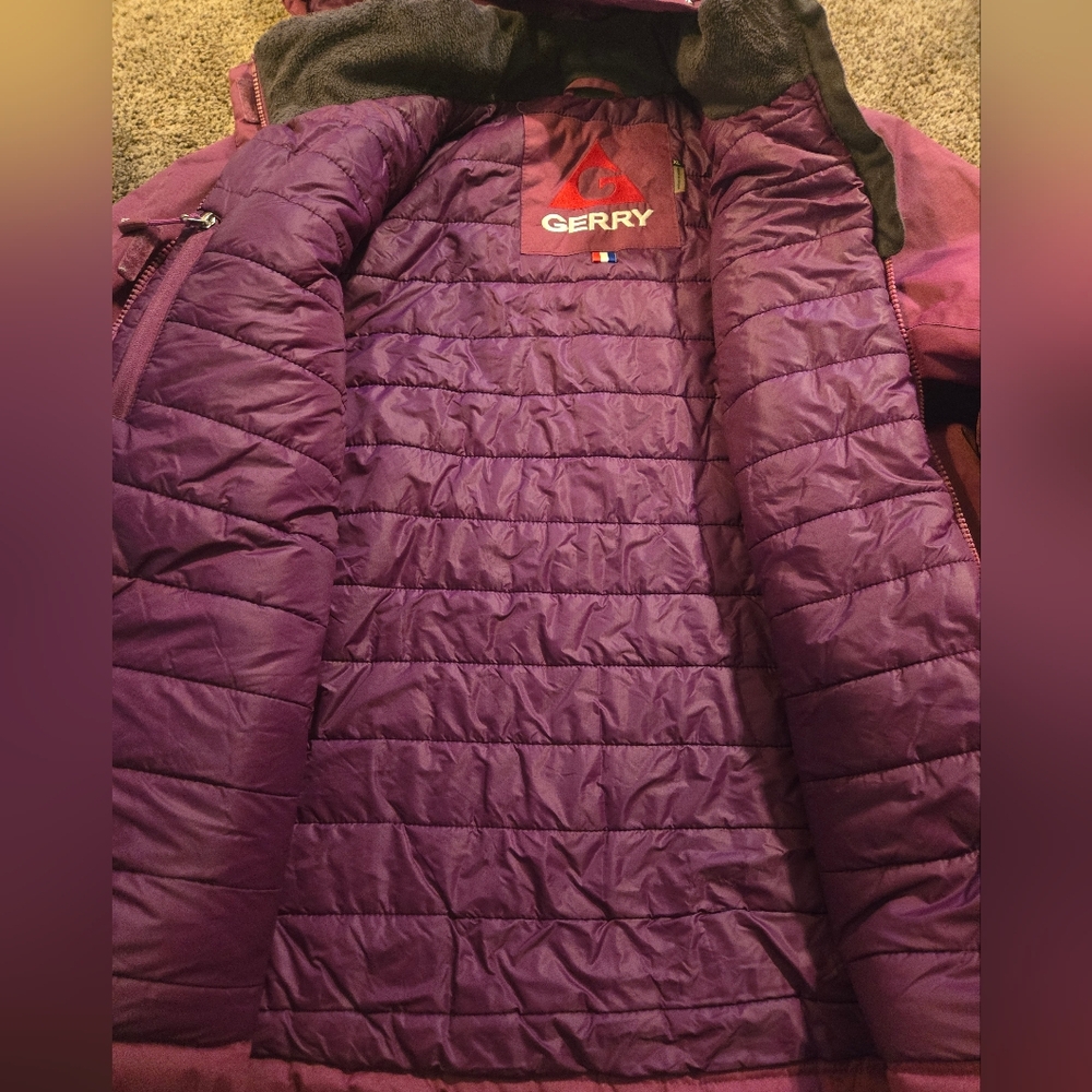 Gerry purple winter jacket w/ detachable snapped hood Womens XL - Picture 4 of 11